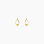 Boucles D'oreilles Puces Lisianthus Or Jaune Oxyde - Clous d'oreilles Femme | Histoire d&rsquo;Or