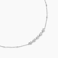 Collier Declaration Argent Blanc Oxyde De Zirconium