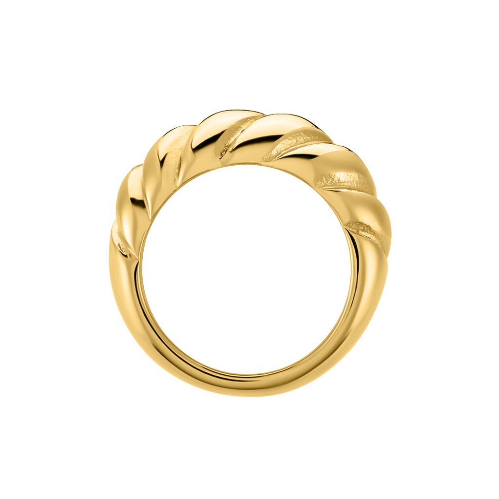 Bague Clive Acier Doré - Bagues fantaisie Femme | Histoire d’Or