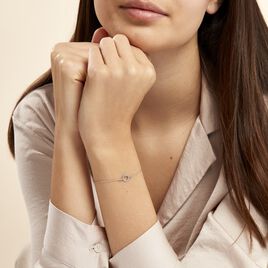 Bracelet Elenza Argent Blanc - Bracelets Coeur Femme | Histoire d’Or