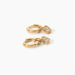 Cr&eacute;oles Odilie Plaqu&eacute; Or Jaune Oxyde De Zirconium - Boucles d'oreilles cr&eacute;oles Femme | Histoire d&rsquo;Or