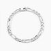 Bracelet Vivian Maille Alternee 1/3 Argent Blanc - Bracelets chaîne Homme | Histoire d’Or