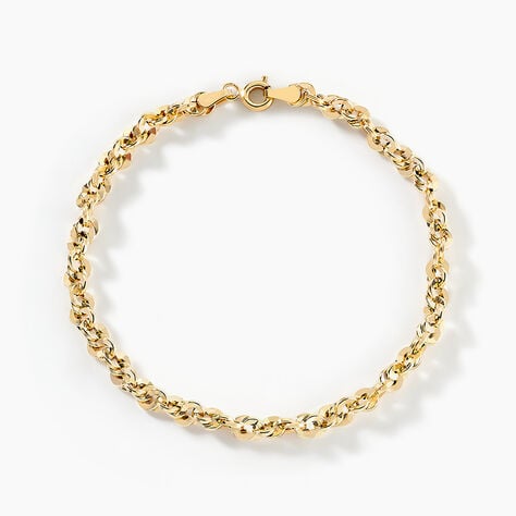 Bracelet Jerry Maille Corde Facett&eacute;e Or Jaune - Bracelets cha&icirc;ne Femme | Histoire d&rsquo;Or