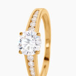 Bague Solitaire Or Jaune Oxyde De Zirconium - Bagues solitaires Femme | Histoire d&rsquo;Or
