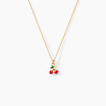 Collier Cherry Cerise Argent Dor&eacute; A L'Or 750/1000 - Bijoux sans pierre Enfant | Histoire d&rsquo;Or