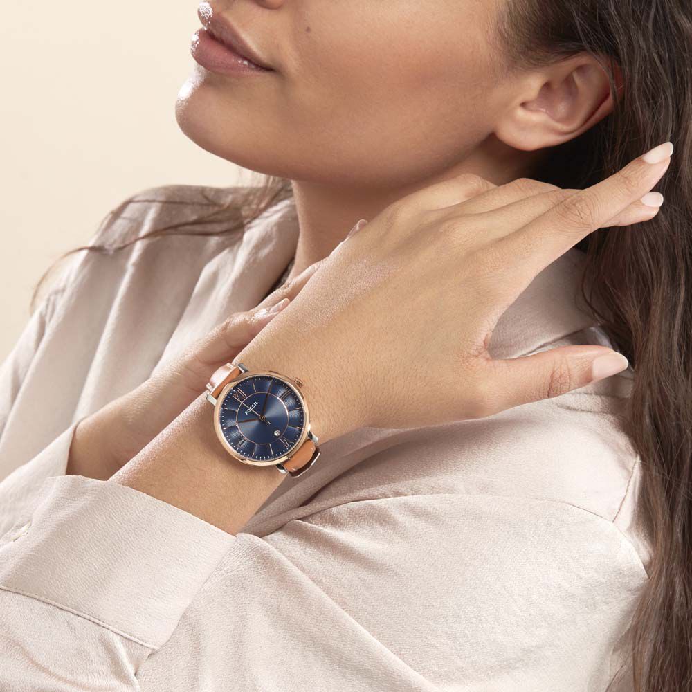 Montres Fossil ES4274 Acier Boucle Ardillon Bicolore Ronde - HIMF2QB1290 •  Histoire d'Or
