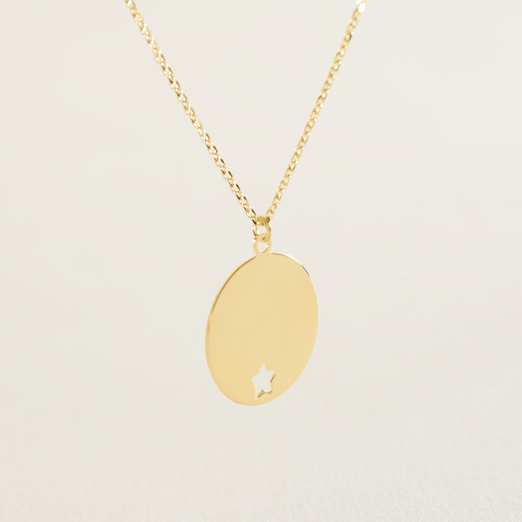 Collier Benedicte Message Or Jaune - Colliers Enfant | Histoire d&rsquo;Or