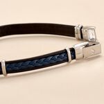 Bracelet Jourdan Cuir Bleu - Bracelets Cuir Homme | Histoire d&rsquo;Or