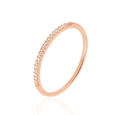 Bague Jaquelyn Argent Rose Oxyde De Zirconium - Bagues avec pierre Femme | Histoire d’Or