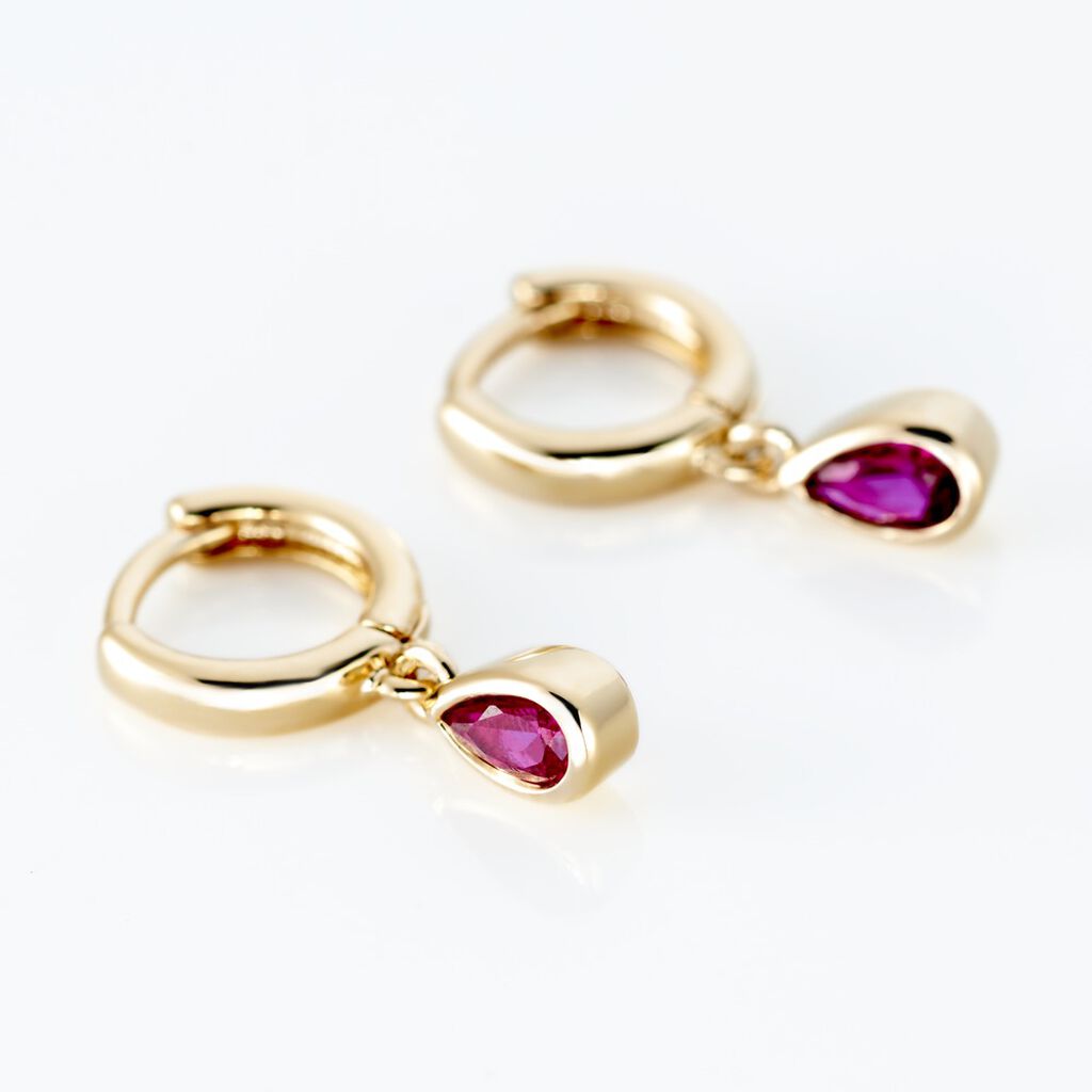 Créoles Plaqué Or Heikospinelle - Boucles d'oreilles créoles Femme | Histoire d’Or