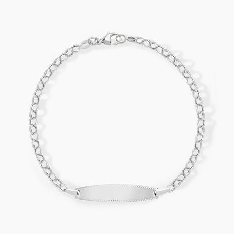 Bracelet Identit&eacute; Marcel Or Blanc - Bracelets Communion Enfant | Histoire d&rsquo;Or