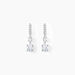 Boucles D'oreilles Pendantes Corianne Argent Blanc Oxyde De Zirconium