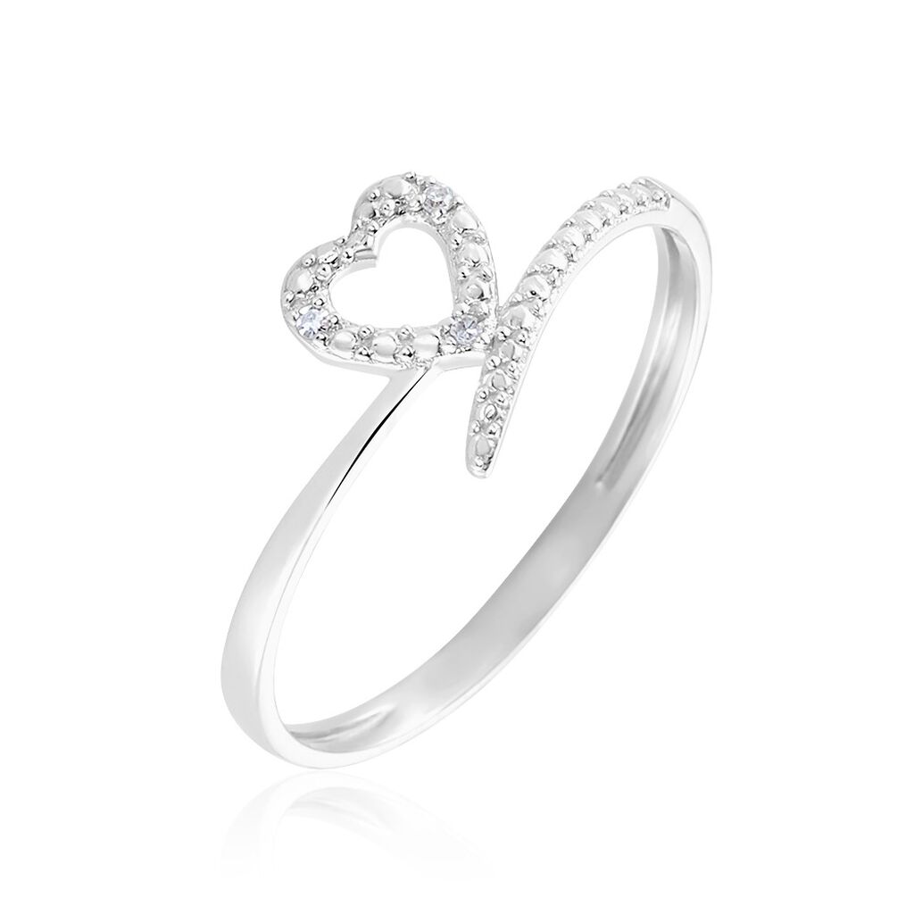 Bague Urias Or Blanc Diamant - Bagues avec pierre Femme | Histoire d&rsquo;Or