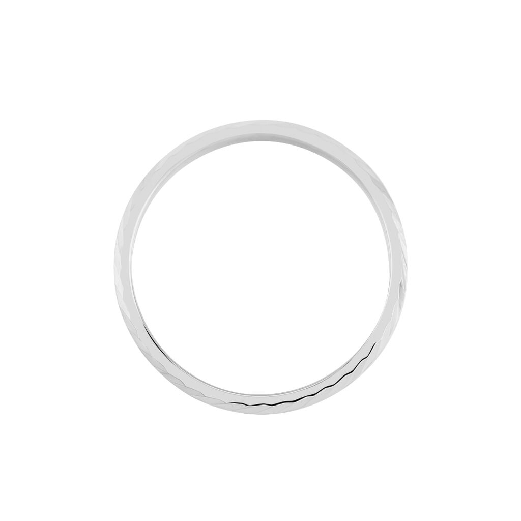 Alliance Twiggy Demi Jonc Classique Argent Blanc - Alliances Famille | Histoire d’Or
