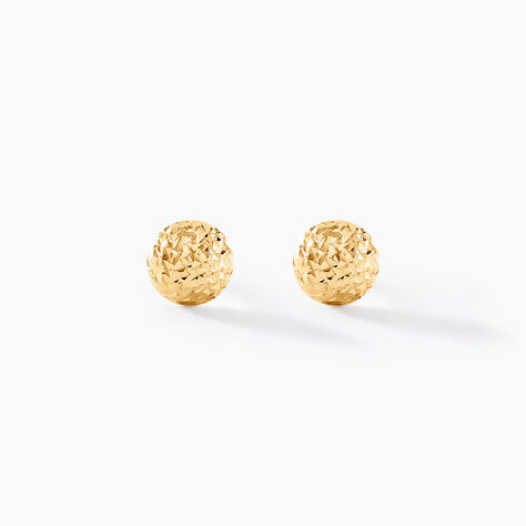 Boucles D'oreilles Puces Bernia Or Jaune - Clous d'oreilles Femme | Histoire d’Or