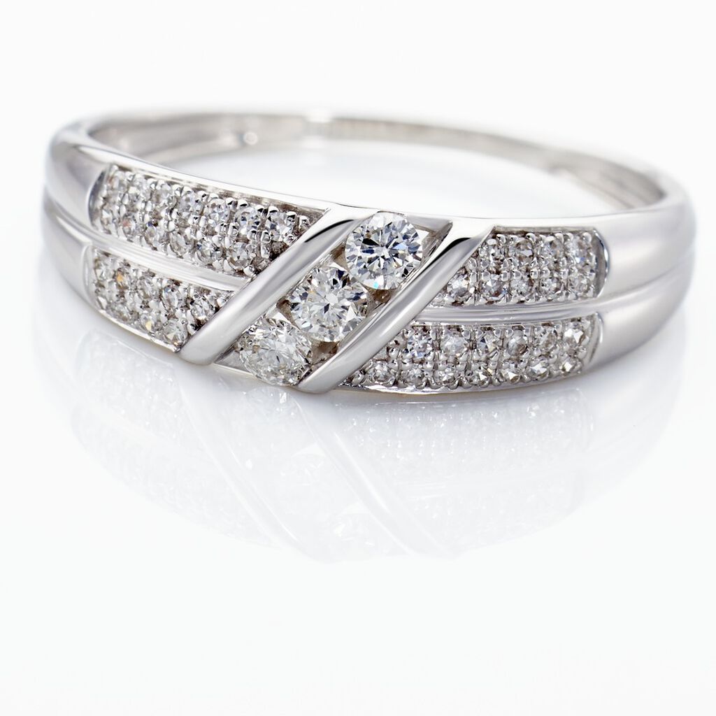 Bague Rosaleen Blanc Diamant Blanc Diamant - Bagues avec pierre Femme | Histoire d’Or