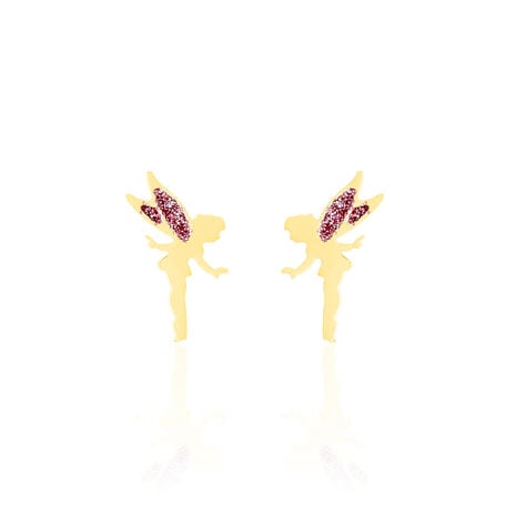 Boucles D'oreilles Puces Feelia Or Jaune - Clous d'oreilles Enfant | Histoire d&rsquo;Or