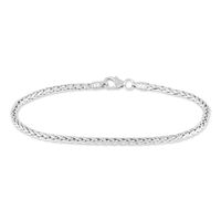 Bracelet Jany Maille Palmier Or Blanc