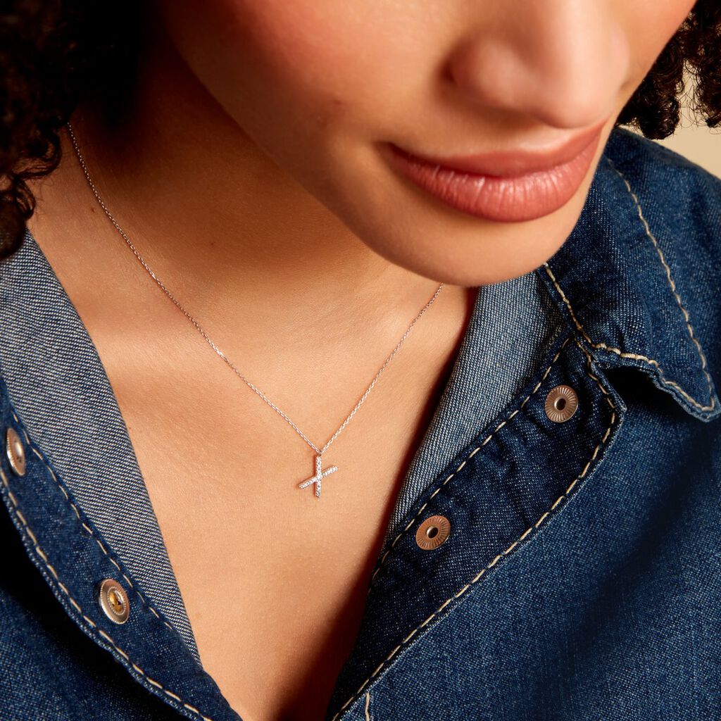 Collier Oran Or Blanc Diamant - Colliers Femme | Histoire d’Or