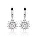 Créoles Argent Blanc Maximille Oxydes De Zirconium - Boucles d'oreilles créoles Femme | Histoire d’Or