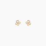 Boucles D'Oreilles Puces Bas Or Jaune Oxyde De Zirconium - Clous d'oreilles Femme | Histoire d&rsquo;Or