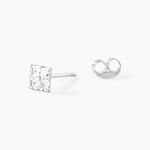 Boucles D'oreilles Puces Eve Argent Blanc Oxyde De Zirconium - Boucles d'oreilles fantaisie Femme | Histoire d&rsquo;Or