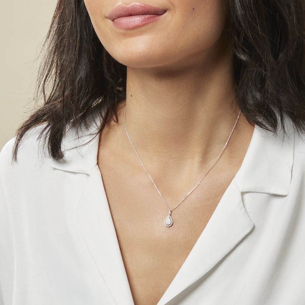 Collier Or Blanc Diamant - Sautoirs Femme | Histoire d’Or