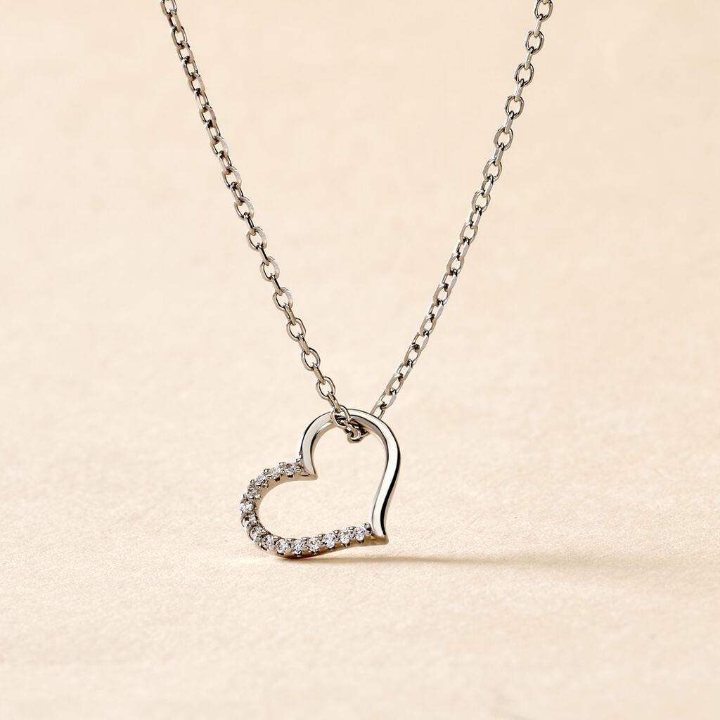 Collier Salona Argent Blanc Oxyde De Zirconium - Colliers fantaisie Femme | Histoire d&rsquo;Or