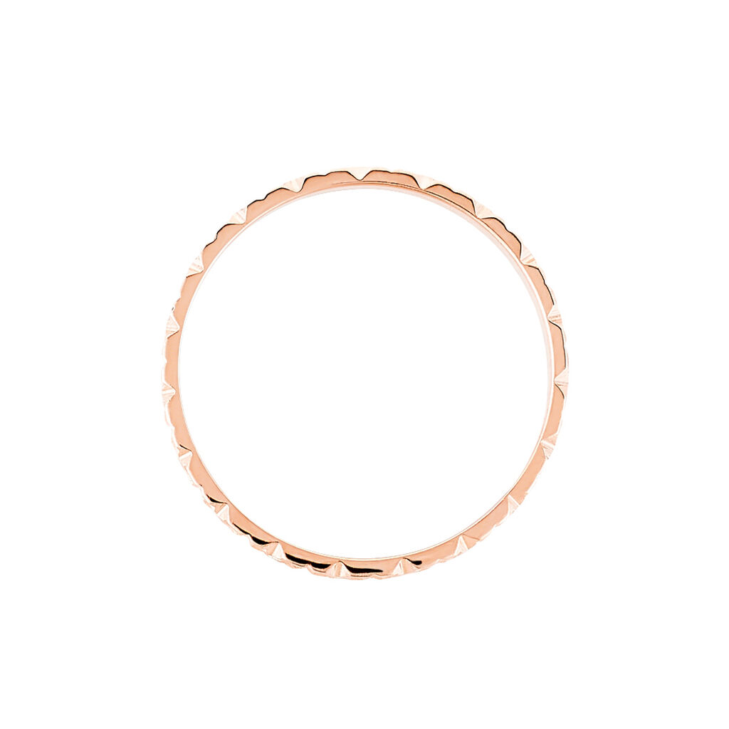 Alliance Fleur Diamantee Ruban Plat Or Rose - Alliances Famille | Histoire d’Or