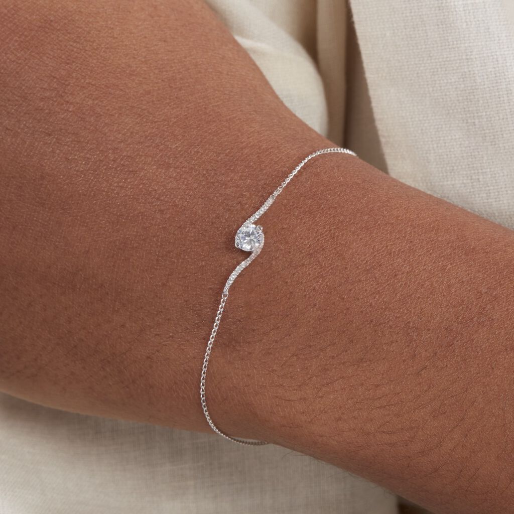 Bracelet Olly Or Blanc Oxyde De Zirconium - Bracelets Femme | Histoire d’Or