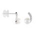 Boucles D'oreilles Angel Or Blanc Perle De Culture Oxyde Oxyde - Clous d'oreilles Femme | Histoire d’Or