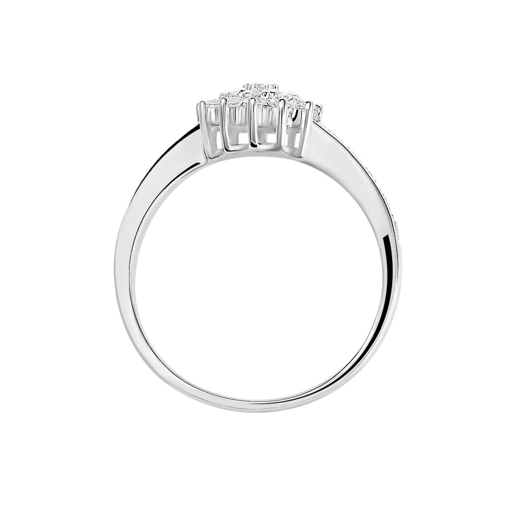 Bague Chou Or Blanc Diamant - Bagues avec pierre Femme | Histoire d’Or