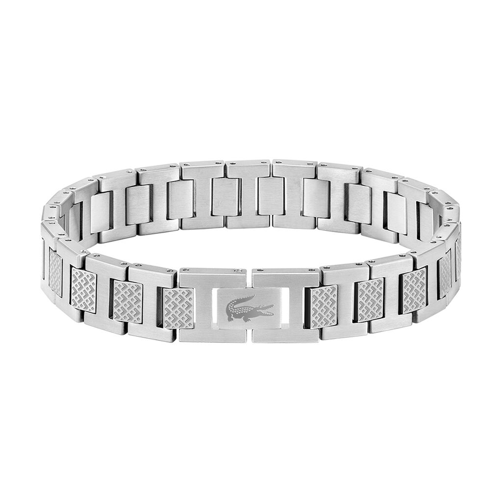 Bracelet Lacoste Metropole Acier Blanc - Bracelets Homme | Histoire d’Or