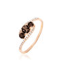 Bague Chloe Or Rose Quartz Et Oxyde De Zirconium