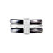Bague Ceramik Design Argent Blanc Céramique Et Oxyde De Zirconium - Bagues avec pierre Femme | Histoire d’Or