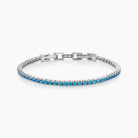 Bracelet Rio Tennis Argent Blanc Oxyde De Zirconium