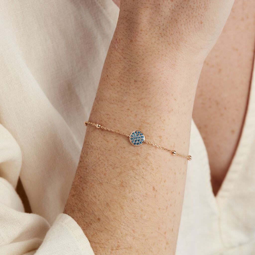 Bracelet Plaqué Or Jaune Mikayla Oxydes De Zirconium - Bracelets Femme | Histoire d’Or