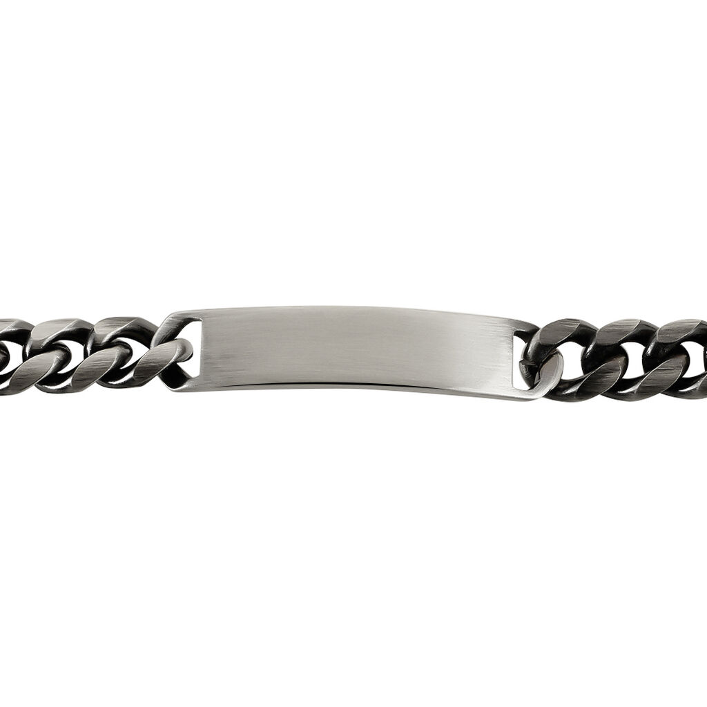 Bracelet Identité Esteban Acier Gris - Gourmettes Homme | Histoire d’Or