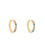 Cr&eacute;oles Zoelia Rondes Plaqu&eacute; Or Jaune Pi&egrave;rres De Synth&egrave;se - Boucles d'oreilles cr&eacute;oles Femme | Histoire d&rsquo;Or