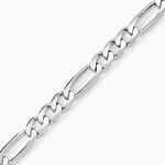 Bracelet Vivian Maille Alternee 1/3 Argent Blanc - Bracelets cha&icirc;ne Homme | Histoire d&rsquo;Or