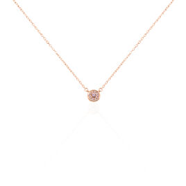 Collier Auxana Argent Rose Oxyde De Zirconium - Colliers fantaisie Femme | Histoire d’Or
