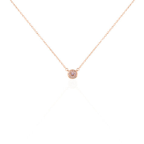 Collier Auxana Argent Rose Oxyde De Zirconium - Colliers fantaisie Femme | Histoire d’Or