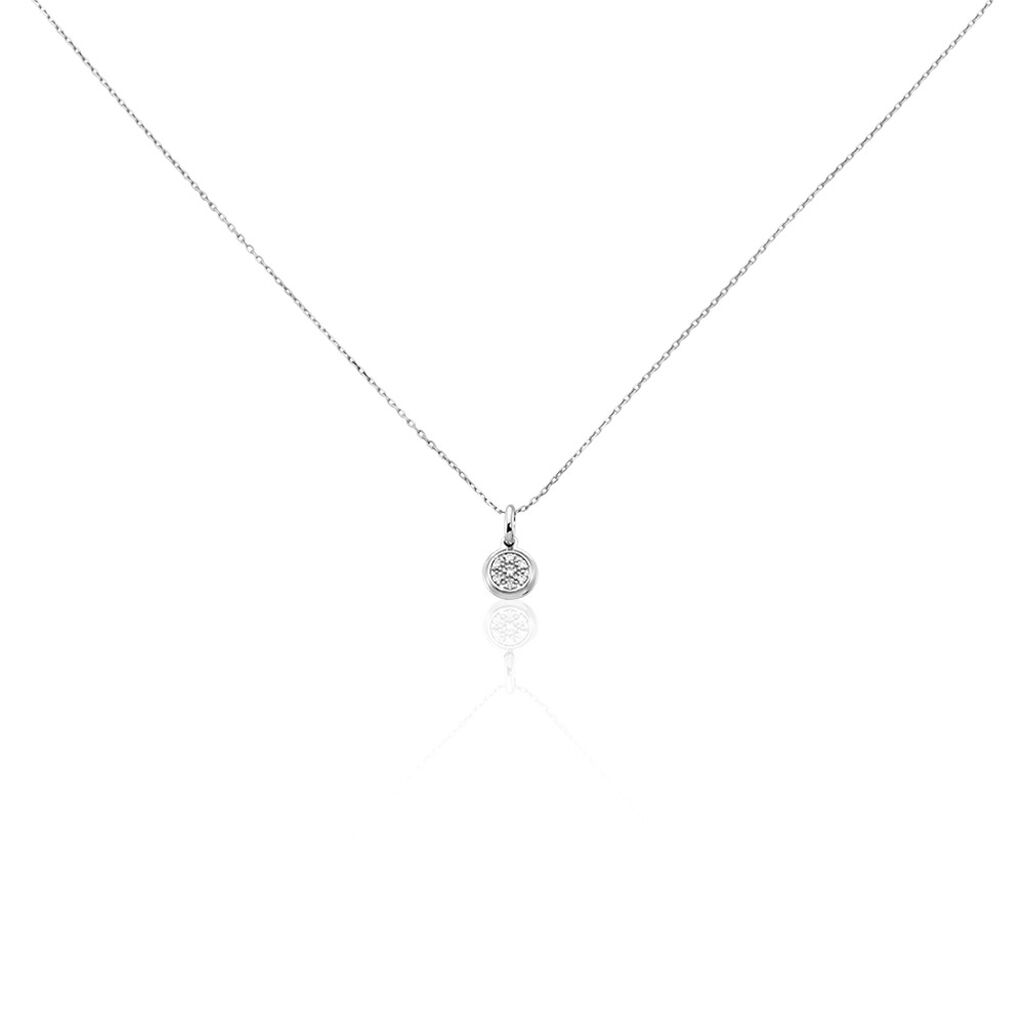 Collier Or Blanc Ruta Diamants - Colliers Femme | Histoire d&rsquo;Or