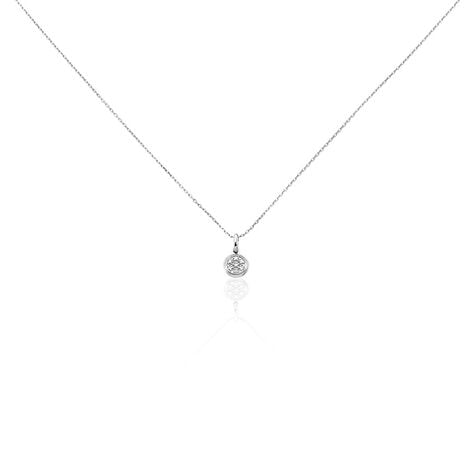 Collier Or Blanc Ruta Diamants - Colliers Femme | Histoire d&rsquo;Or