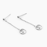 Boucles D'Oreilles Pendantes Geraldo Argent Blanc Oxyde De Zirconium - Boucles d'oreilles fantaisie Femme | Histoire d&rsquo;Or