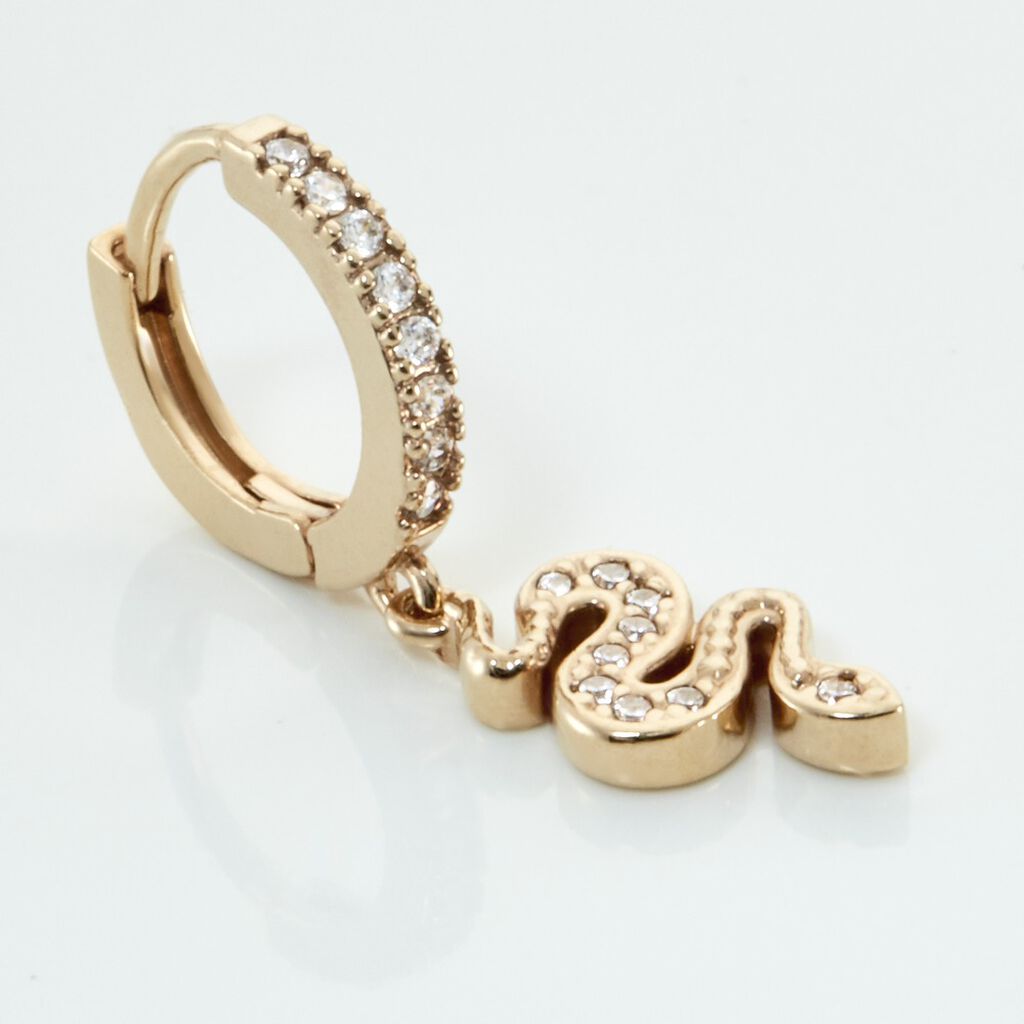 Cr&eacute;ole Unitaire Callistea 5 Plaqu&eacute; Or Jaune Oxyde De Zirconium - Piercings d'oreilles Femme | Histoire d&rsquo;Or