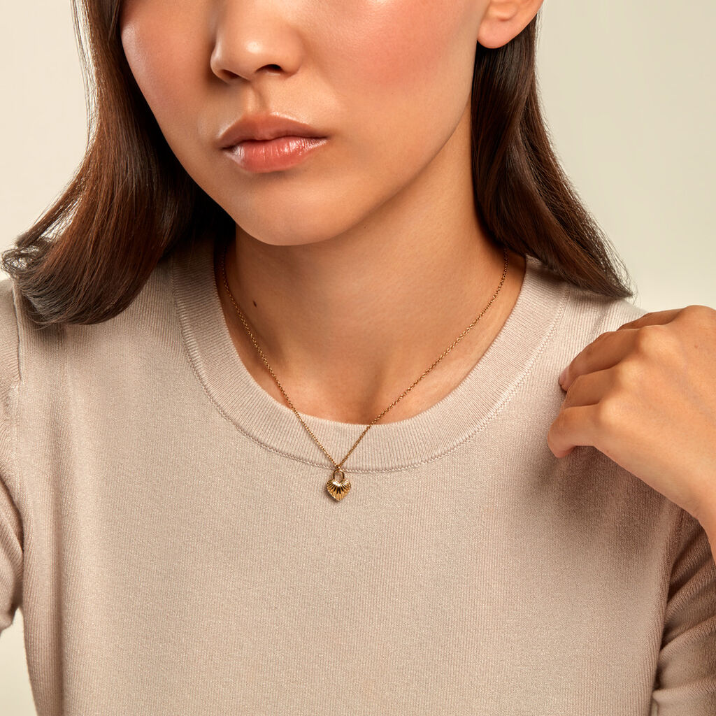 Collier Julianna Acier Jaune - Bijoux sans pierre Femme | Histoire d&rsquo;Or