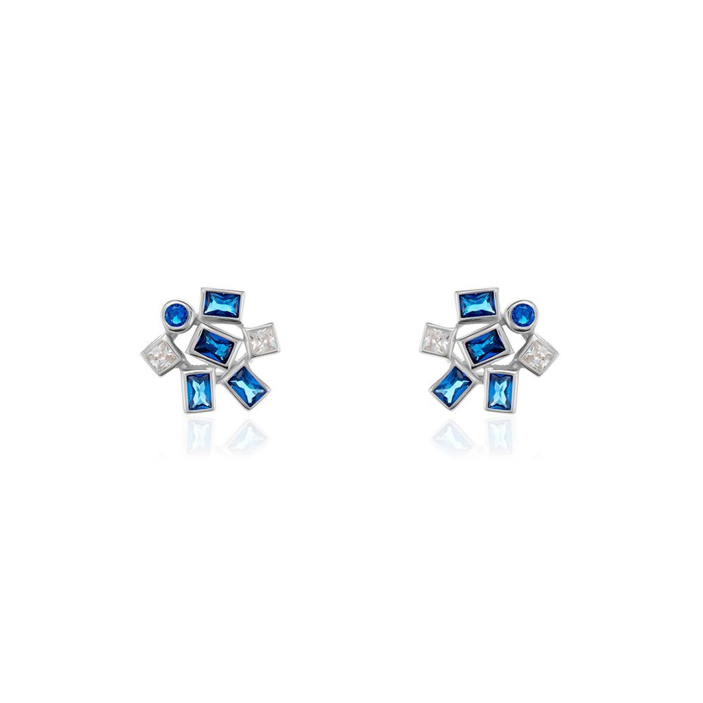 Boucles D'oreilles Puces Argent Iban Spinelles Oxydes - Boucles d'oreilles fantaisie Femme | Histoire d’Or