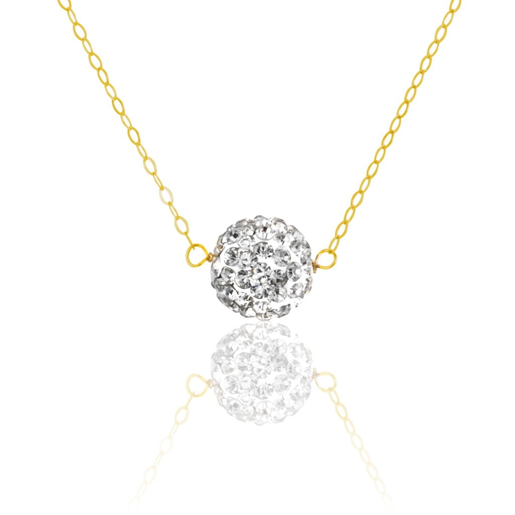 Collier Phedra Or Jaune Strass - Colliers Femme | Histoire d&rsquo;Or