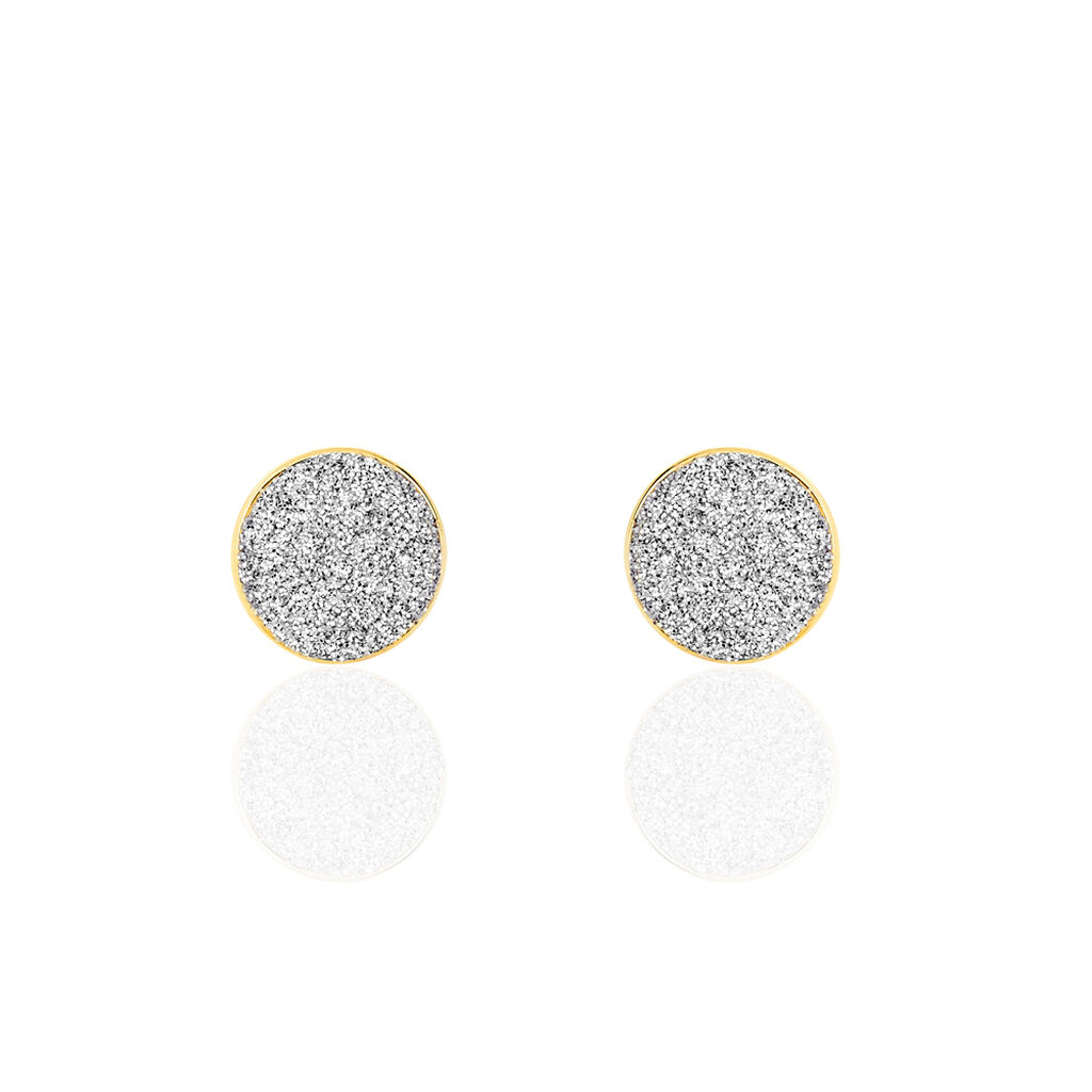 Boucles D'oreilles Puces Eryne Or Jaune - Clous d'oreilles Femme | Histoire d’Or